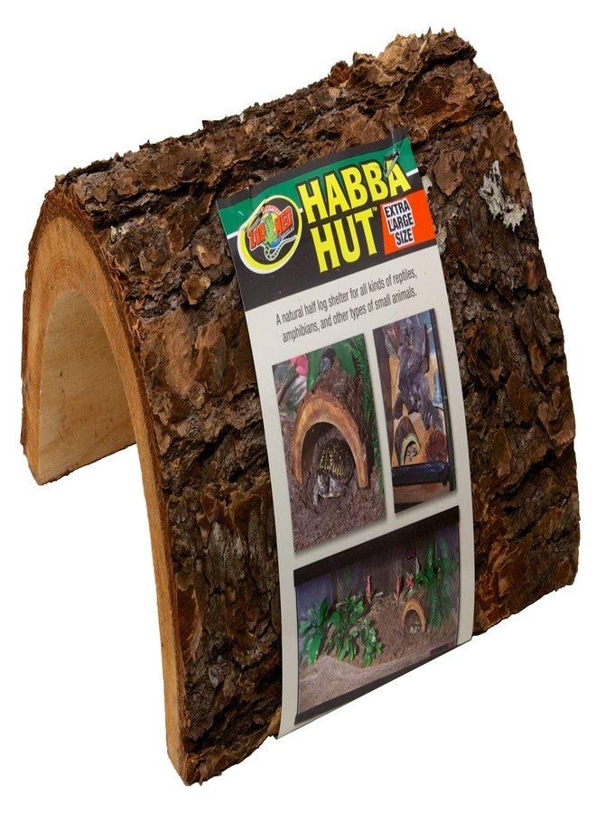 DBDPet X-Large Habba Hut Reptile Hide - Half Natural Wood Log Hide for Reptiles - Includes DBDPet Pro-Tip Guide - Image 1